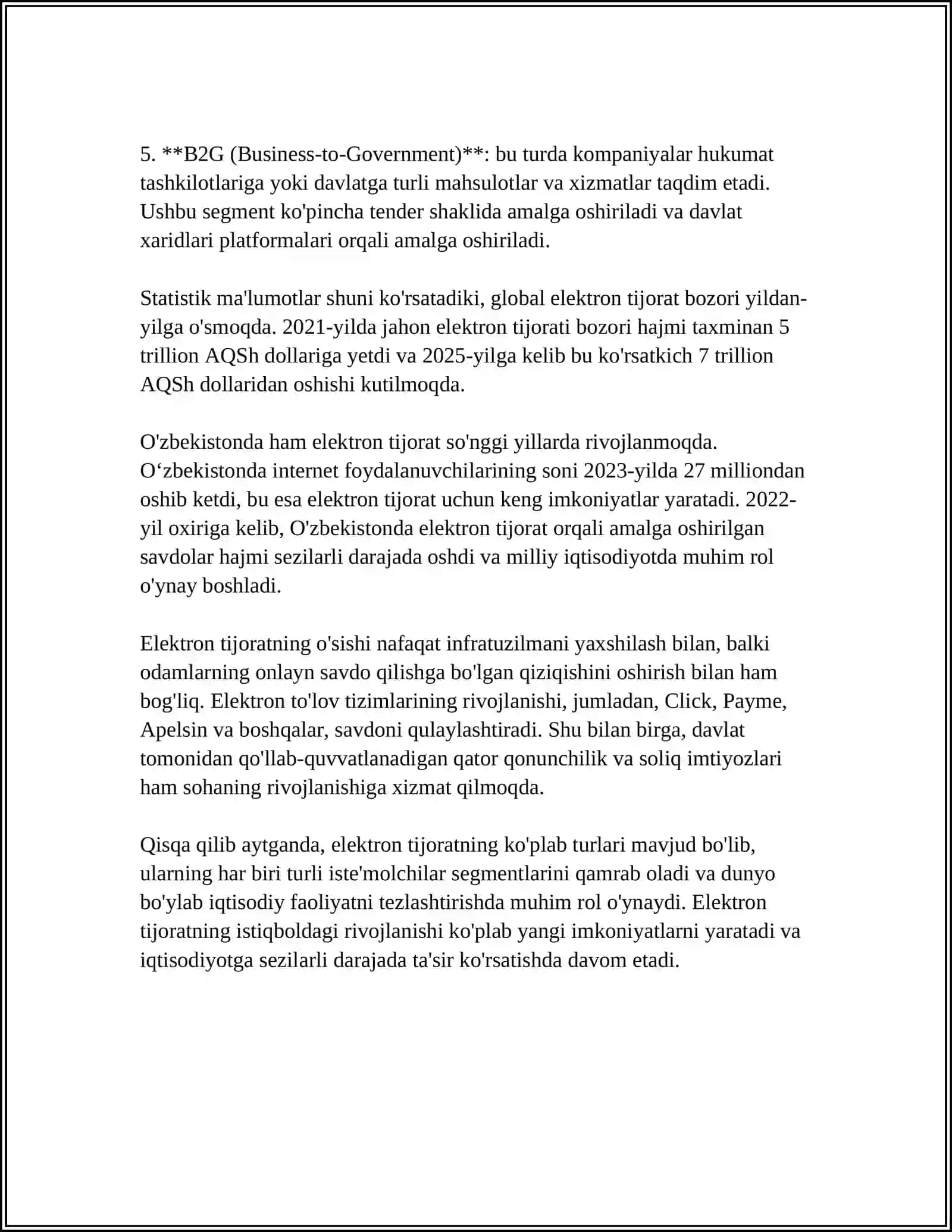 ELEKTRON TIJORAT TIZIMLARIDAN FOYDALANISH 4