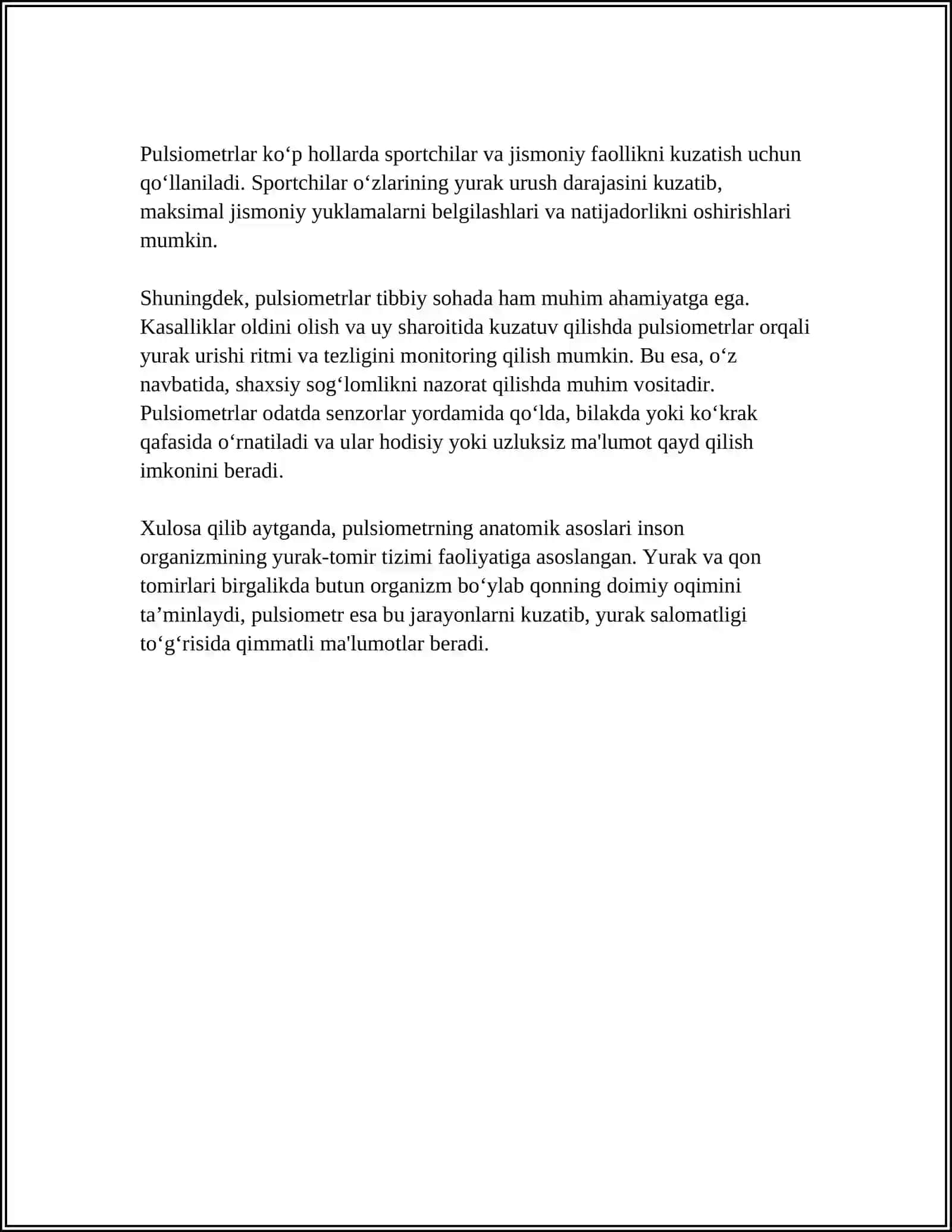 JISMONIY TARBIYA DARSLARIDA PULSOMETRIYA ÒTKAZISH ISLUBIYATI 4