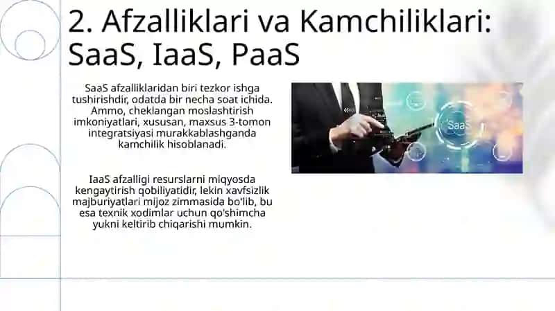 Bulutli yechimlar (SaaS, IaaS va PaaS) 4