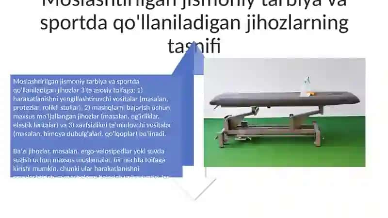 Adaptiv jismoniy tarbiya va sportda qo‘llanuvchi trenojyorlar tasnifi 4