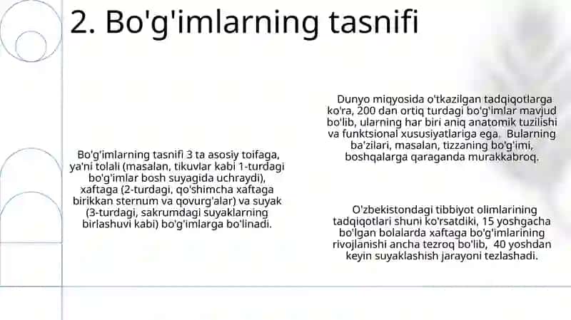 Sindesmoz sinxondroz sinostoz birlashuvlari 4
