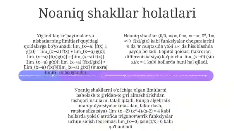 Funksiyalar Yig'indilarining Limitlari 4