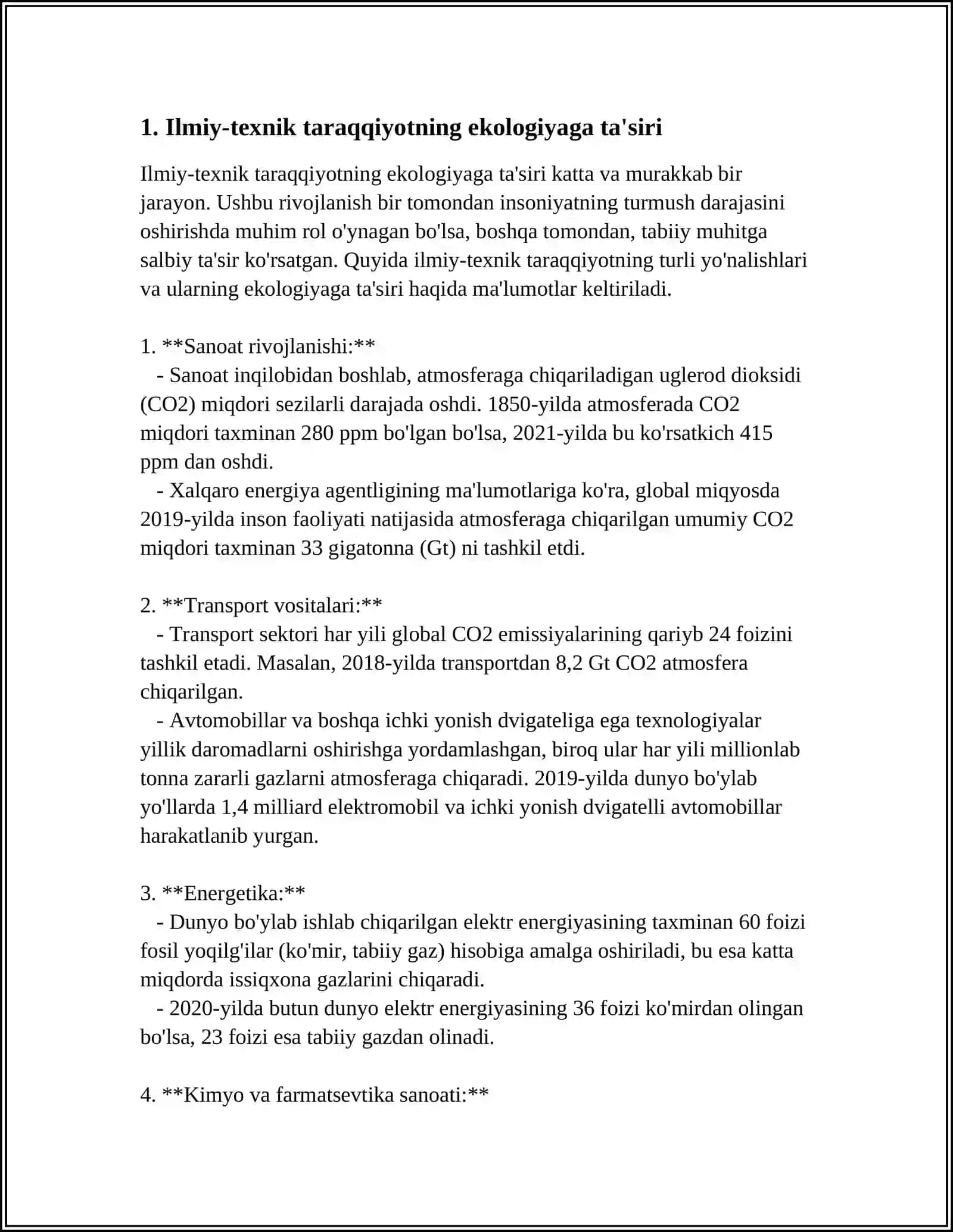 İLMIY TEXNIK TARAQQIYOT VA INSON EKOLOGIYASI 4