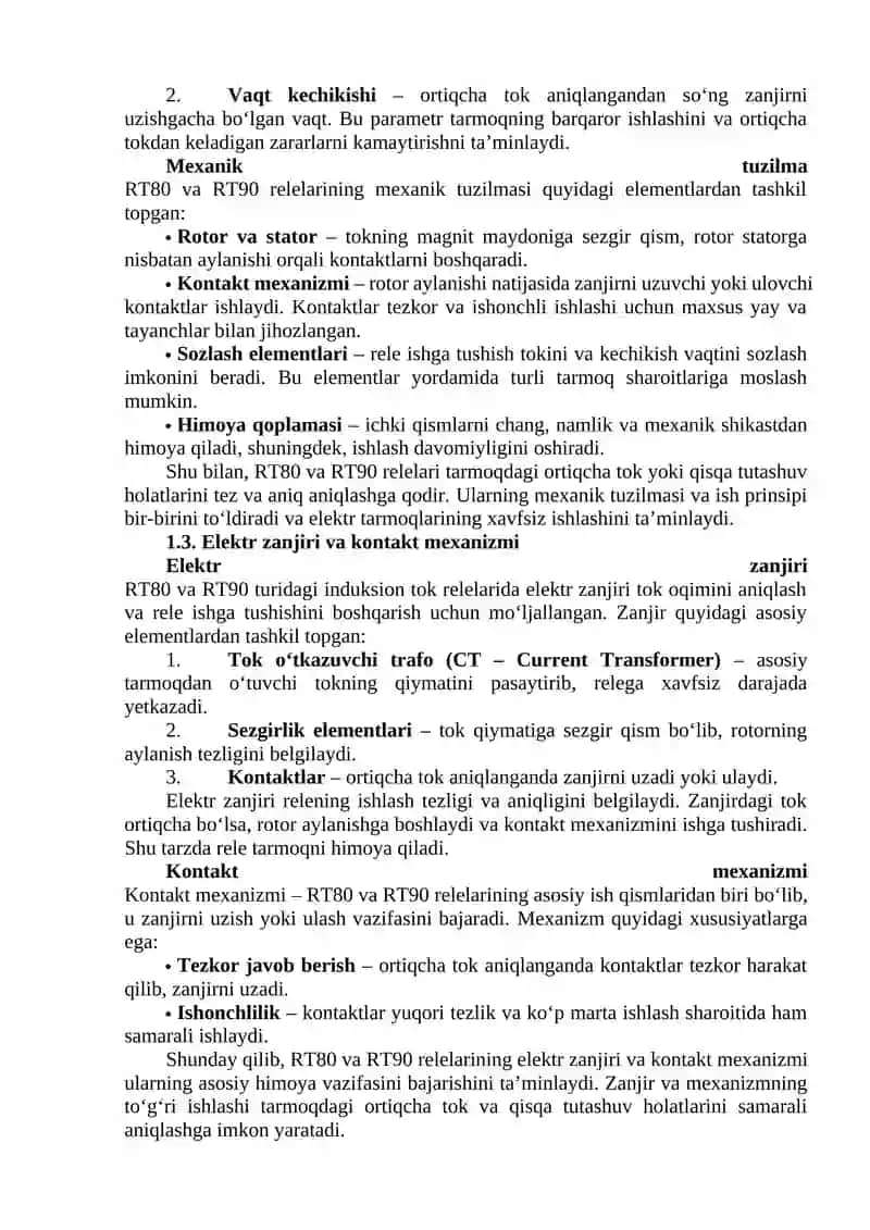 RT80 va RT90 turidagi induksion tok relelari 4