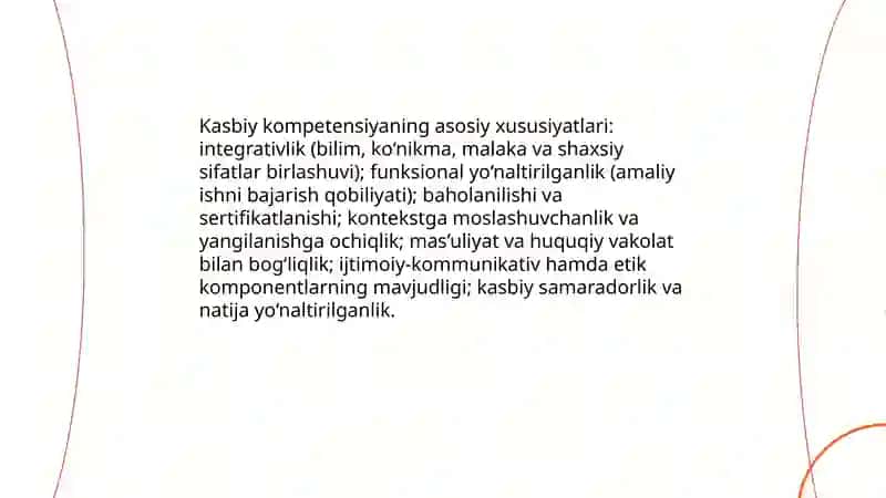 Kasbiy kompetensiya tushunchasi va uning asosiy turlari 4