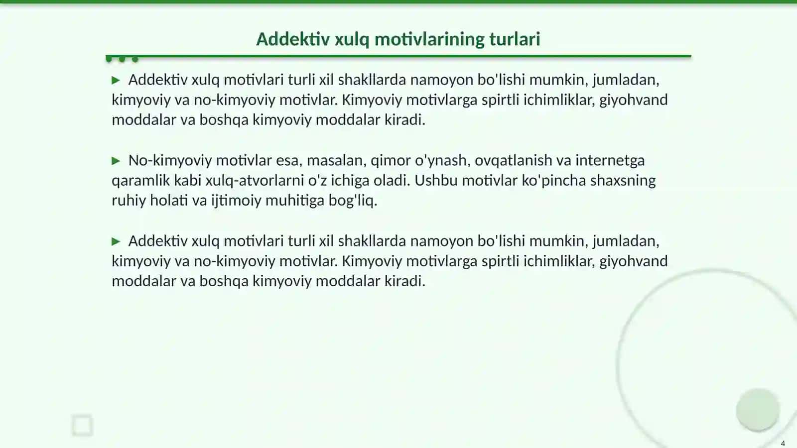 Addektiv xulq motivlari 4