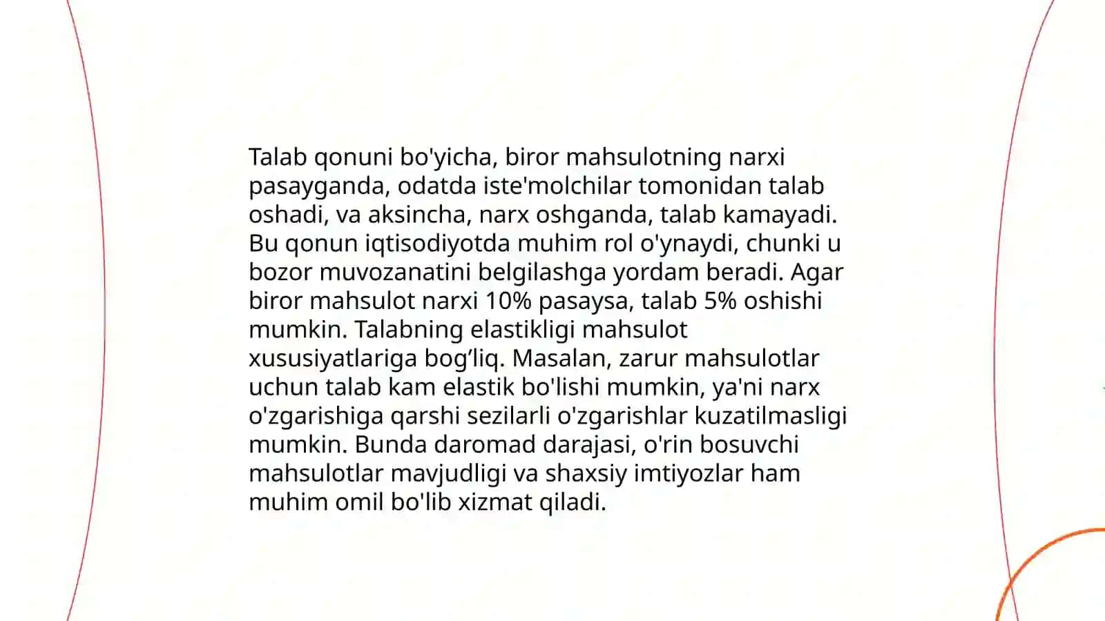 Talab va taklif asoslari 4