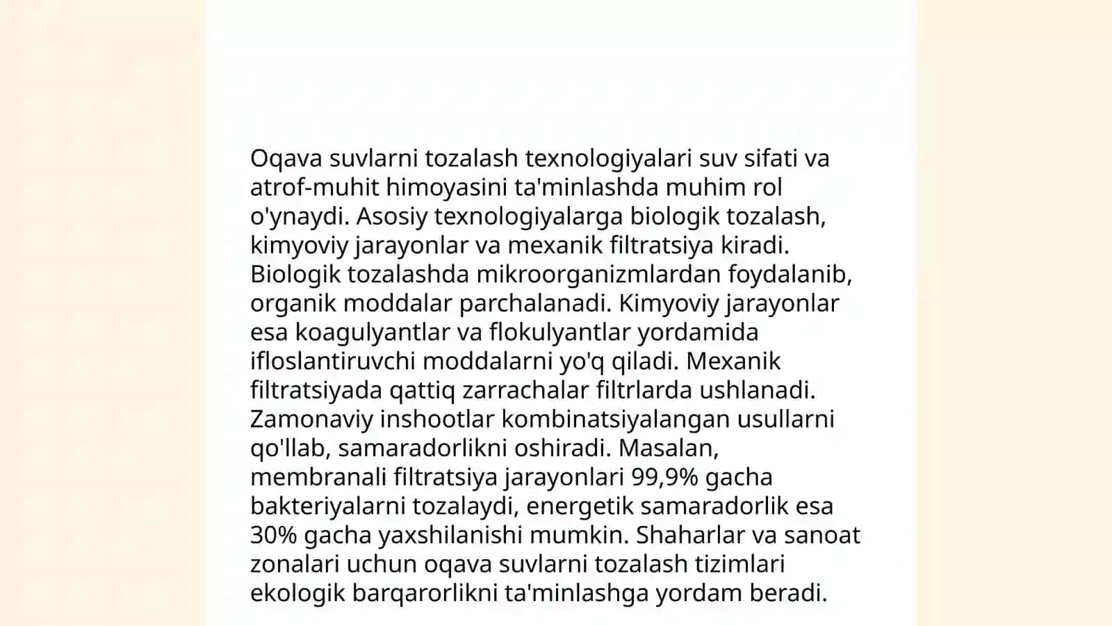 Ion almashinuv usulida to'qimachilik korxonalarining oqava suvlarini tozalash Saidov Nurbek 4