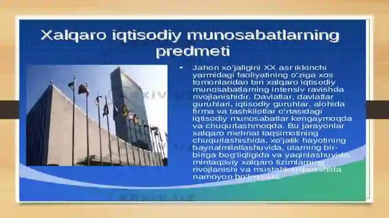 Xalqaroiqtisodiy munosabatlarning hozirgi zamondagi roli va ahamiyati 4