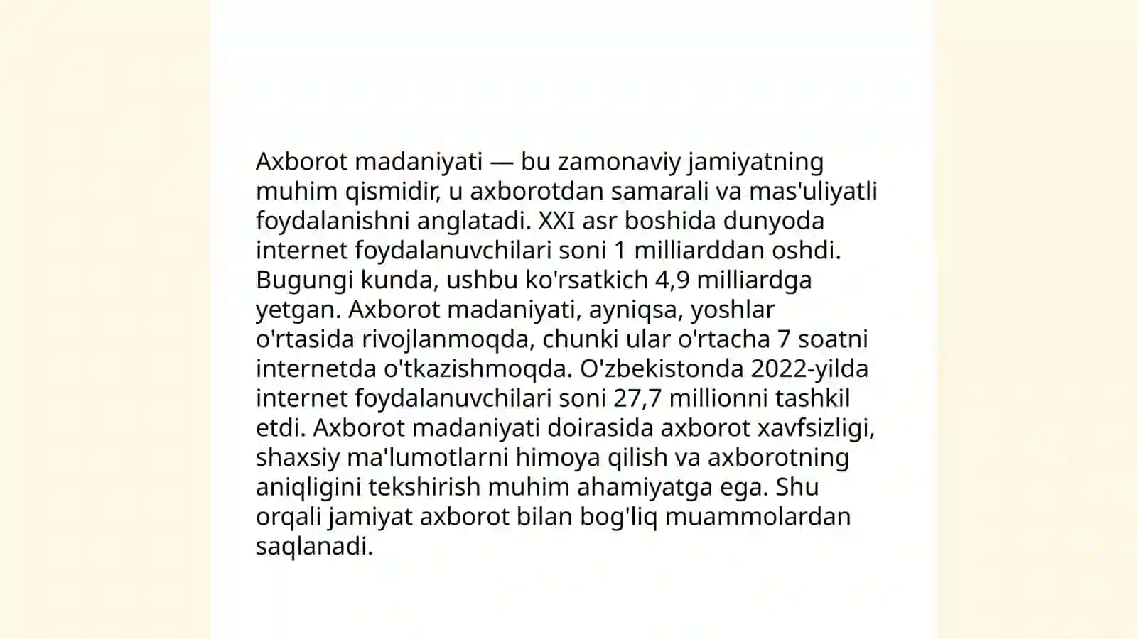Media savodxonlik va axborot madaniyati 4