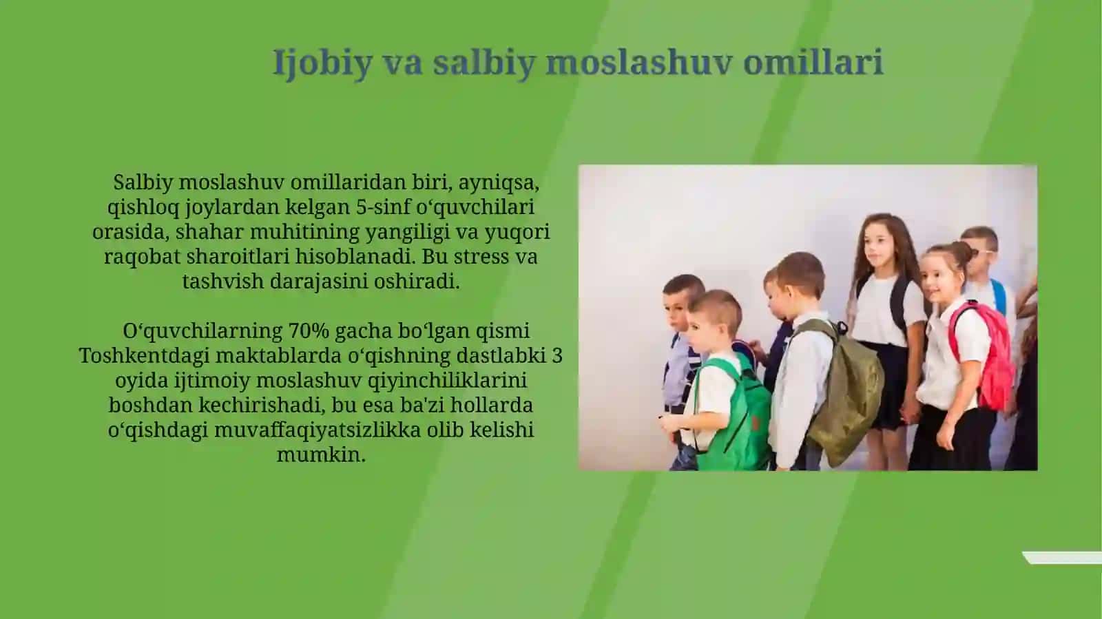 Boshlangʻich sinf oʻquvchilarini maktabga moslashuvi 4
