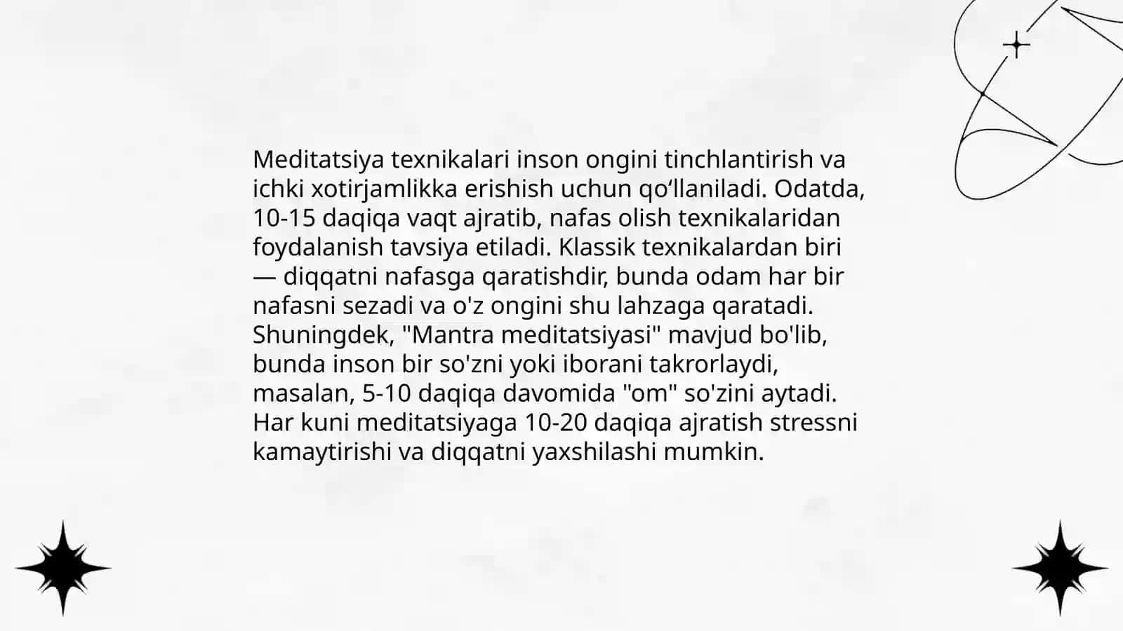 Stressni bartaraf etish usullari 4