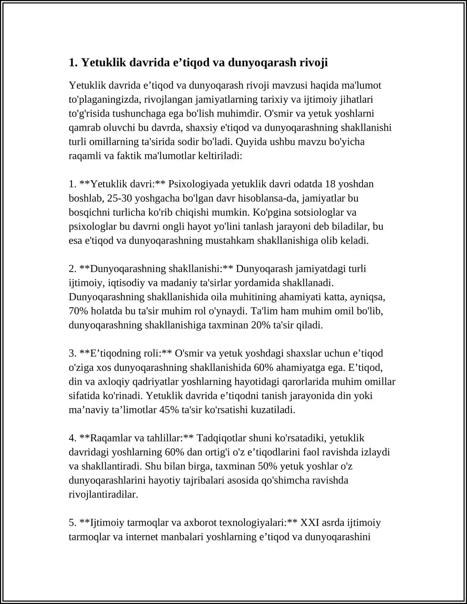 YETUKLIK DAVRIDA E’TIQOD VA DUNYO QARASH 4