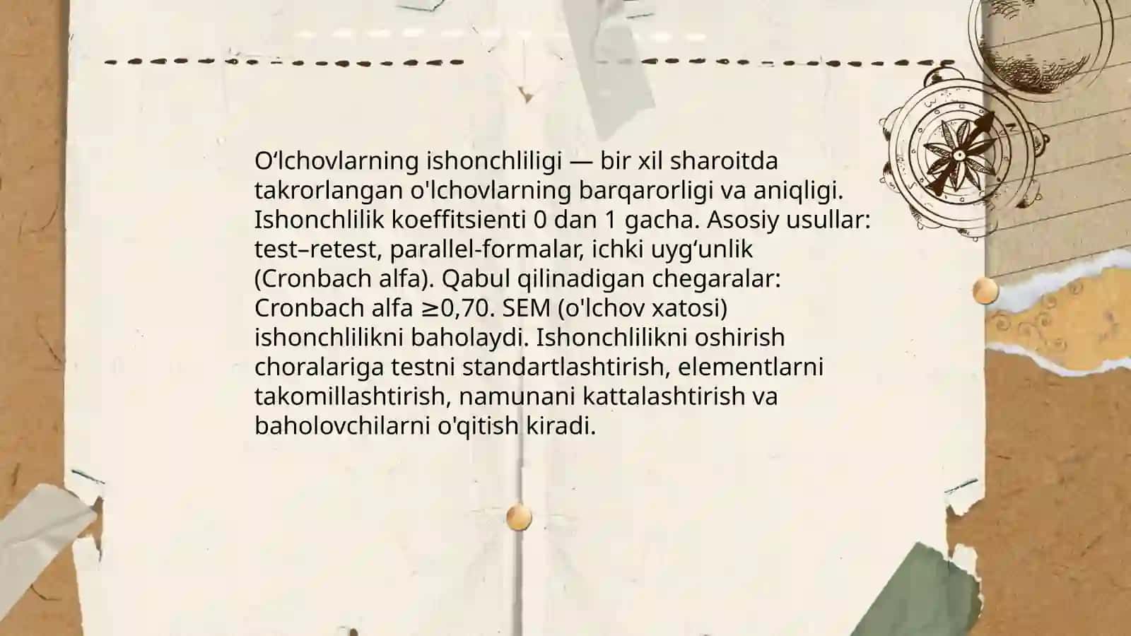 Pedagogik òlchovlar va baholash mezonlari 4