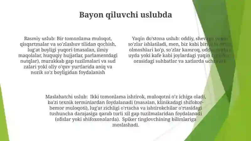 Nutq uslublari va ularning xususiyatlari 4