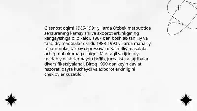 Qayta qurish siyosati Oʻzbekistonda 4