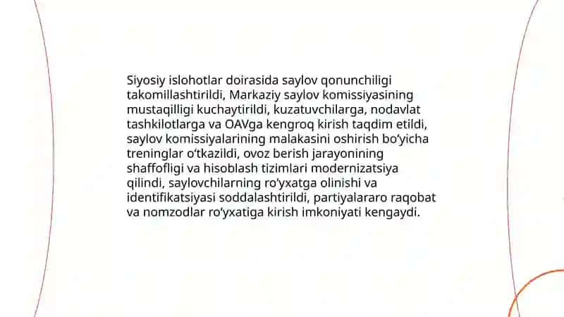 Òzbekistonda demokratik fuqarolik jamiyati asoslarining shakllanishi amalga oshirilgan siyosiy islohotlar 4