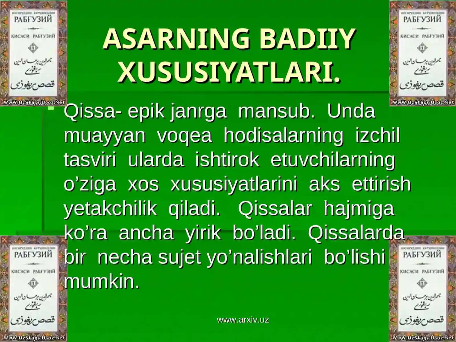 Nosiruddin Rabg’uziy hayoti va ijodi 4