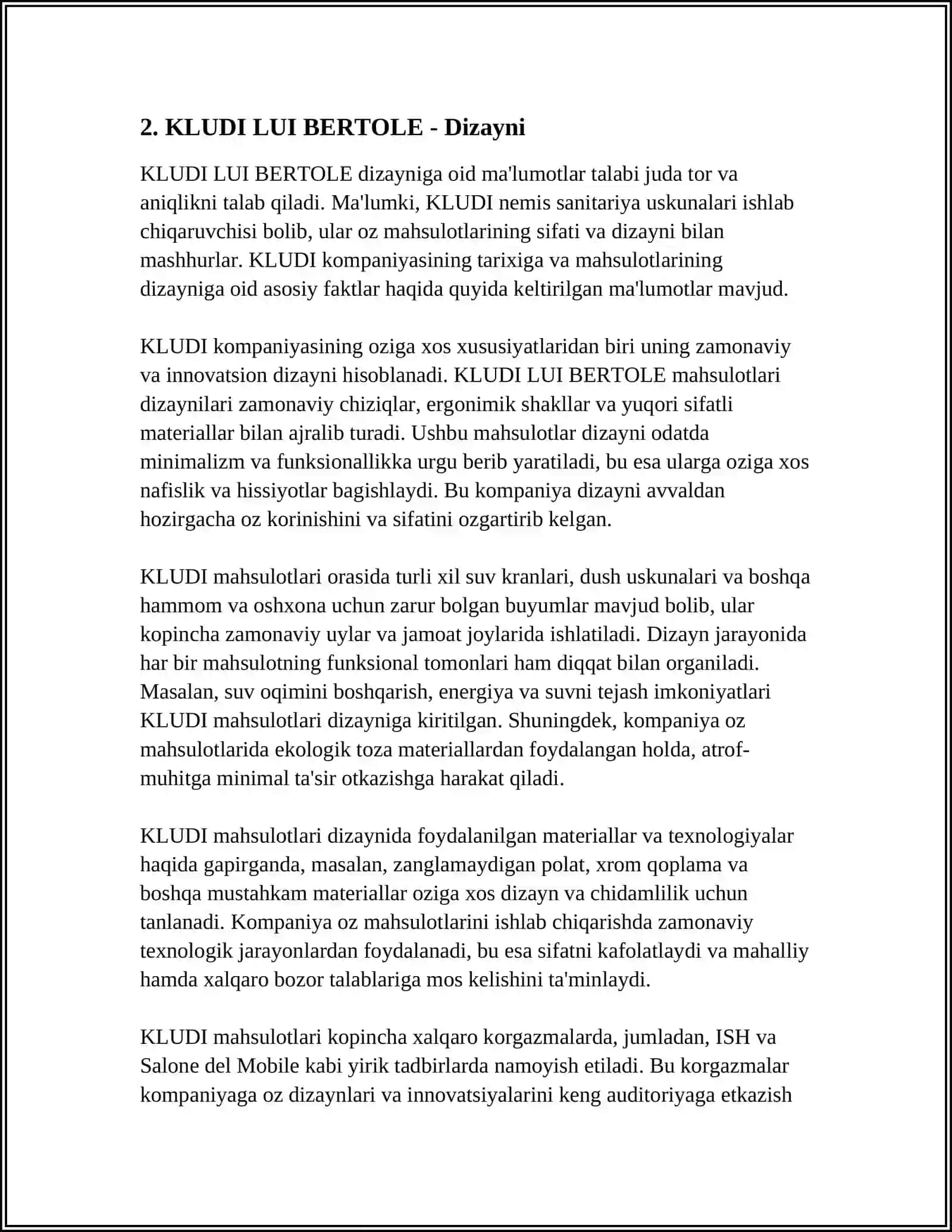 KLUDI LUI BERTOLE 4