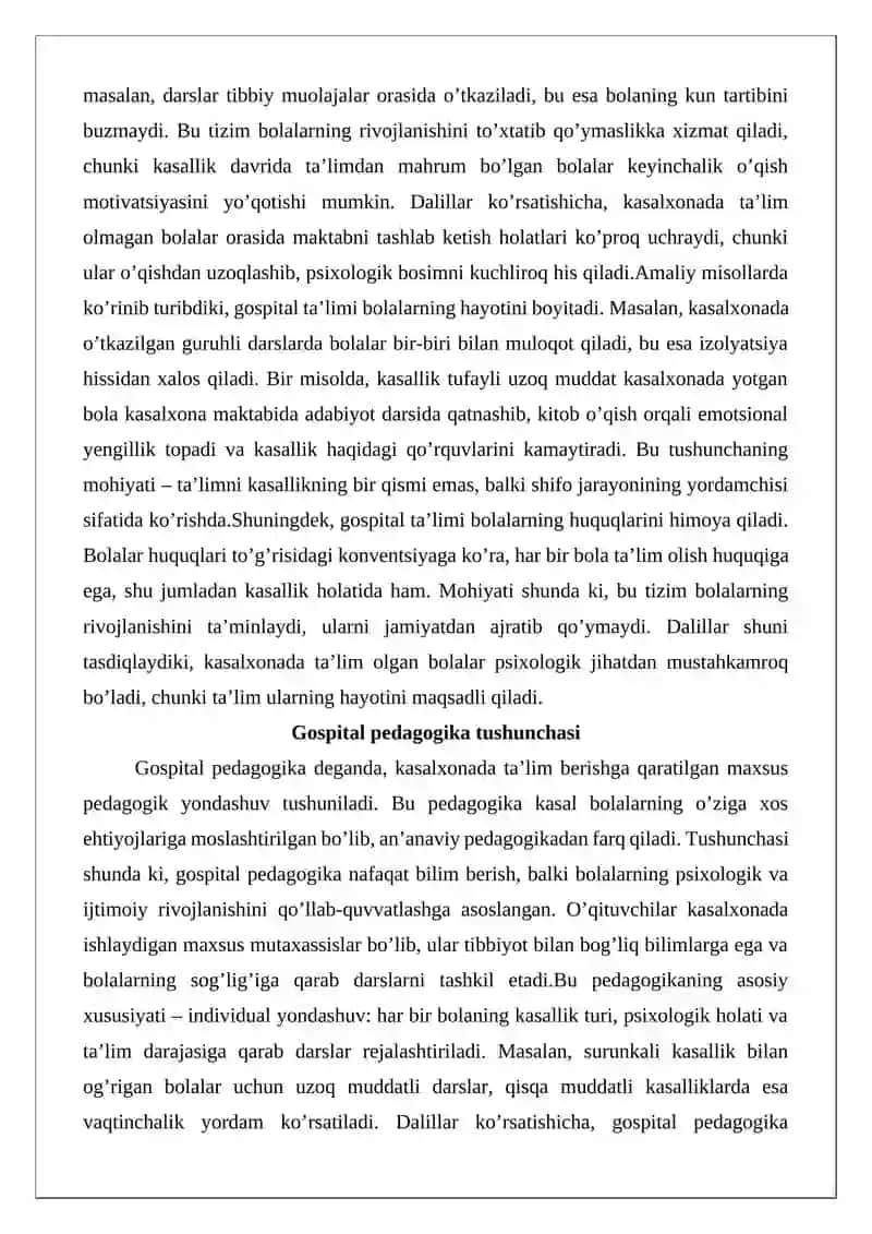 Gospital sharoitida ta’limning tashkiliy-pedagogik modeli 4