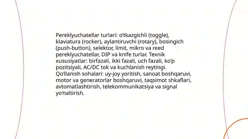 Rubilniklar, pereklyuchatellar va saqlagichlar 4