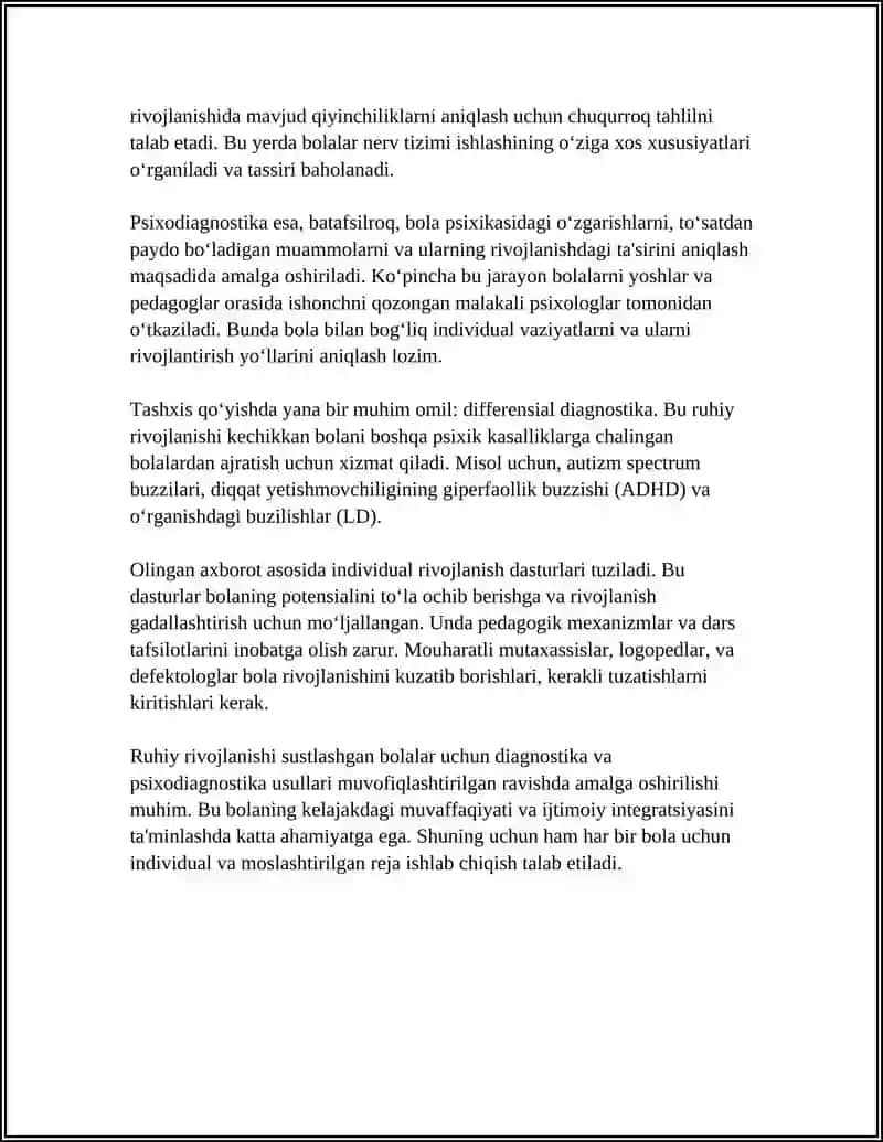 RUXIY RIVOJLANISH SUSLASHGAN BOLALAR TALIM TARBIYASI 4