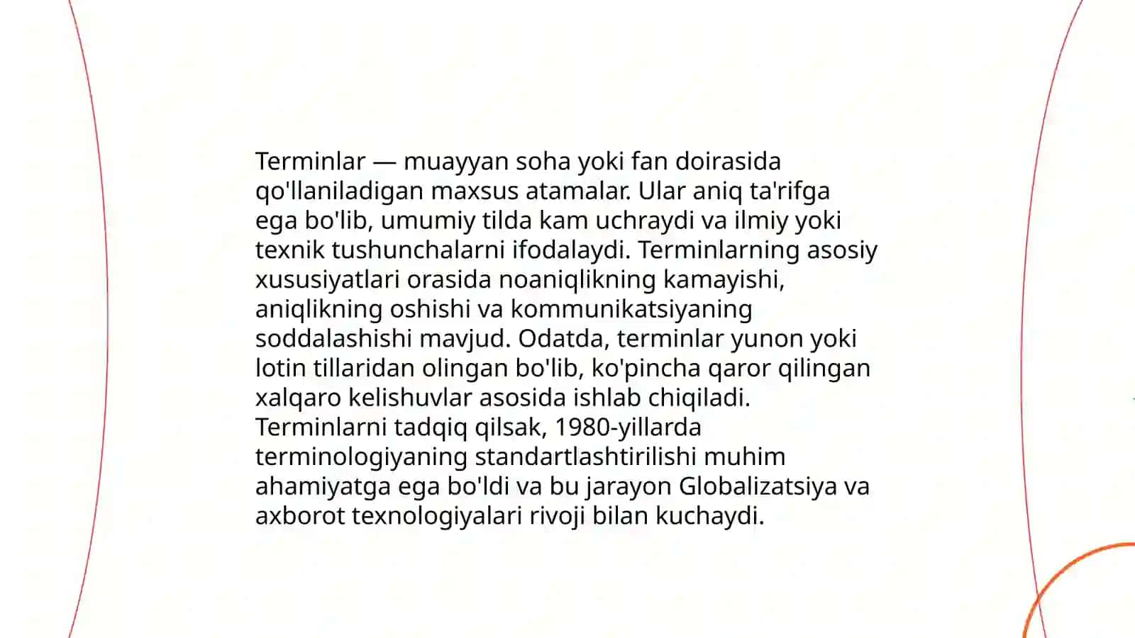 Terminologiya va leksika.Terminlar mohiyati 4