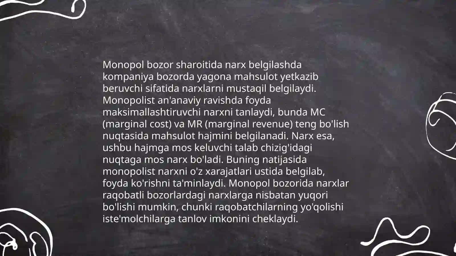 Raqobatning turli ko'rinishlari sharoitida narxning shakllanish xususiyatlari 4