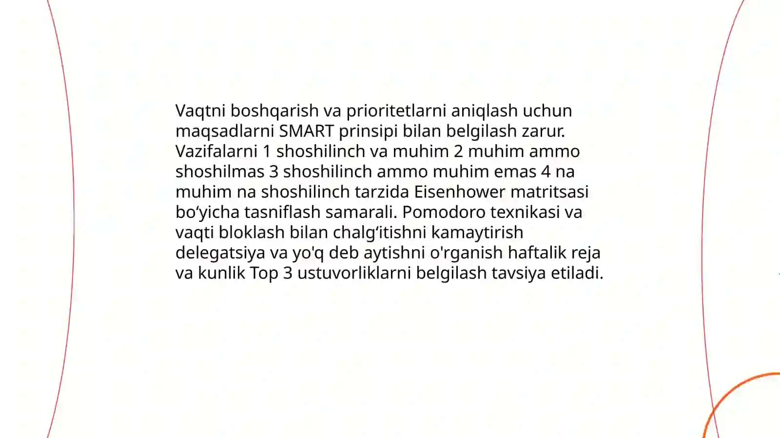 Shahsning o'zini boshqarish strategyalari 4