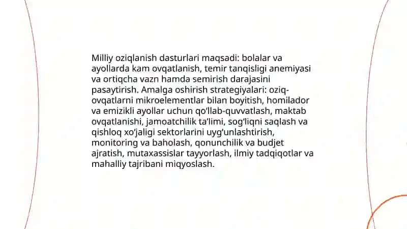 Sogʻlom ovqatlanish sohasidagi davlat siyosati 4