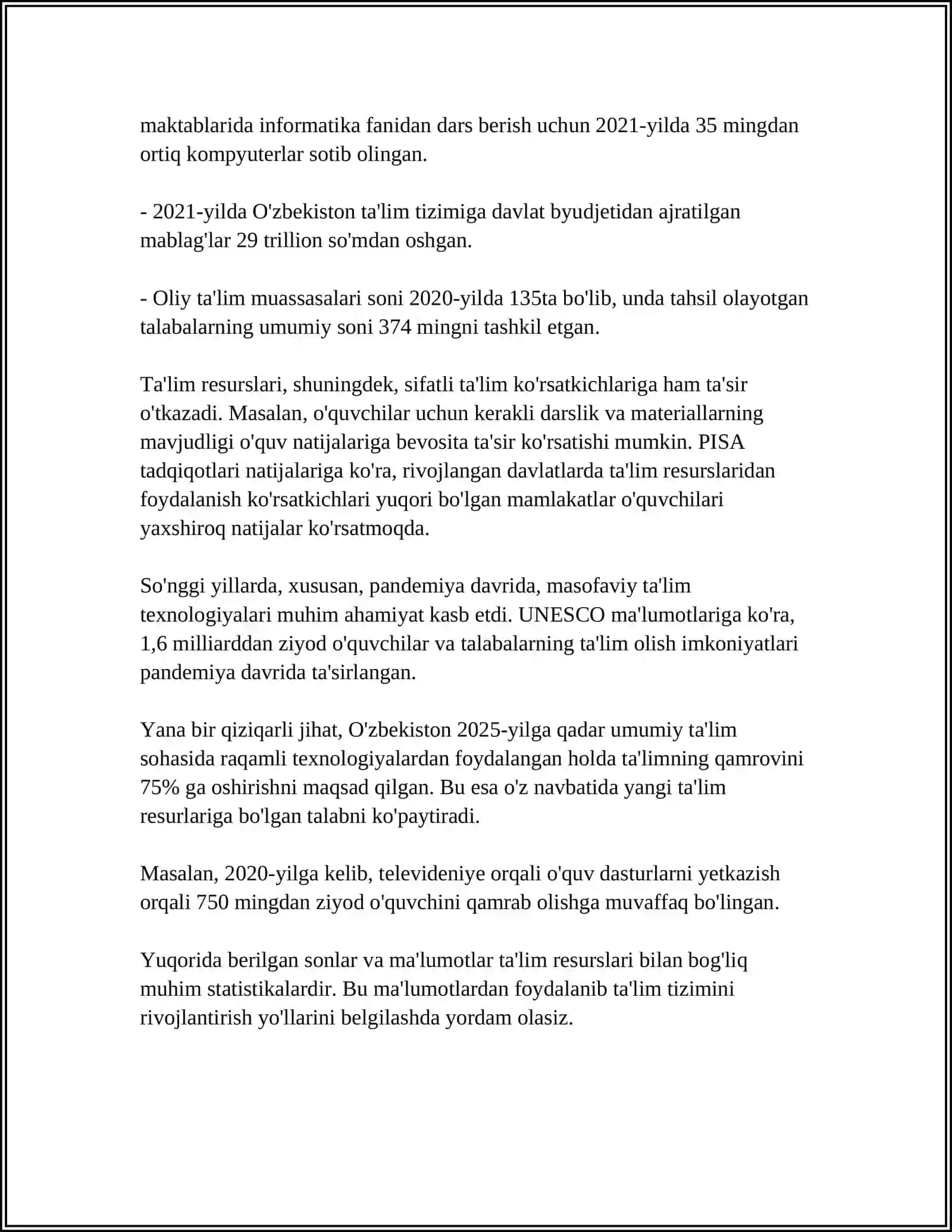 TARXCHI UCHUN FOYDALI INTERNET SAHIFALARI RUYHATI VA IZOHINI TUZING 4