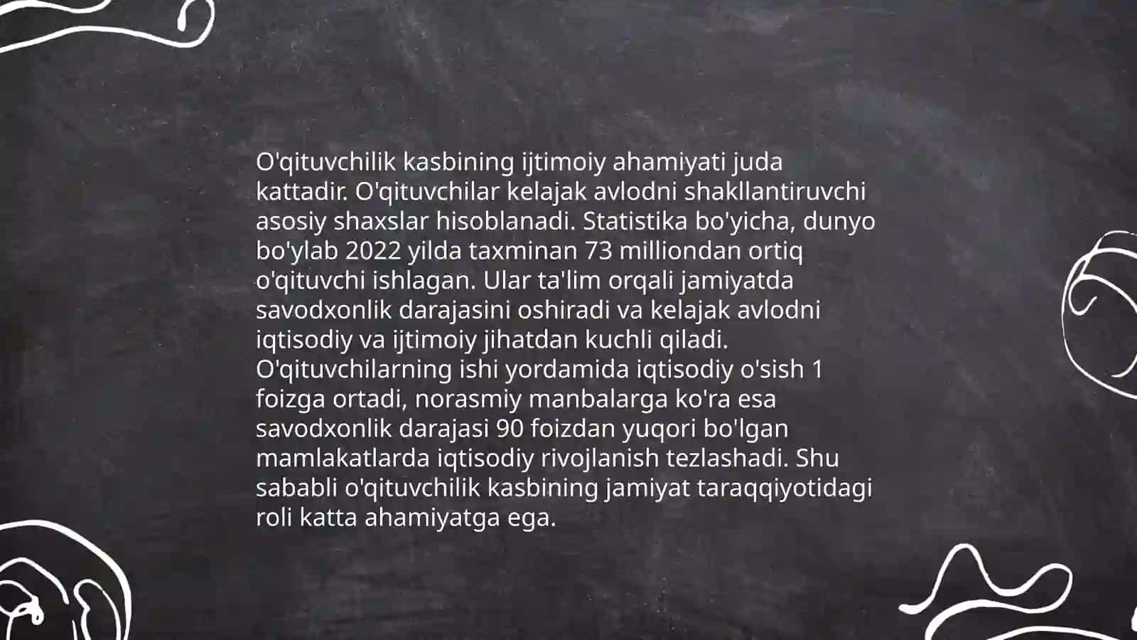 Pedagoglik kasbining jamiyat taraqqiyotida tutgan o'rni 4