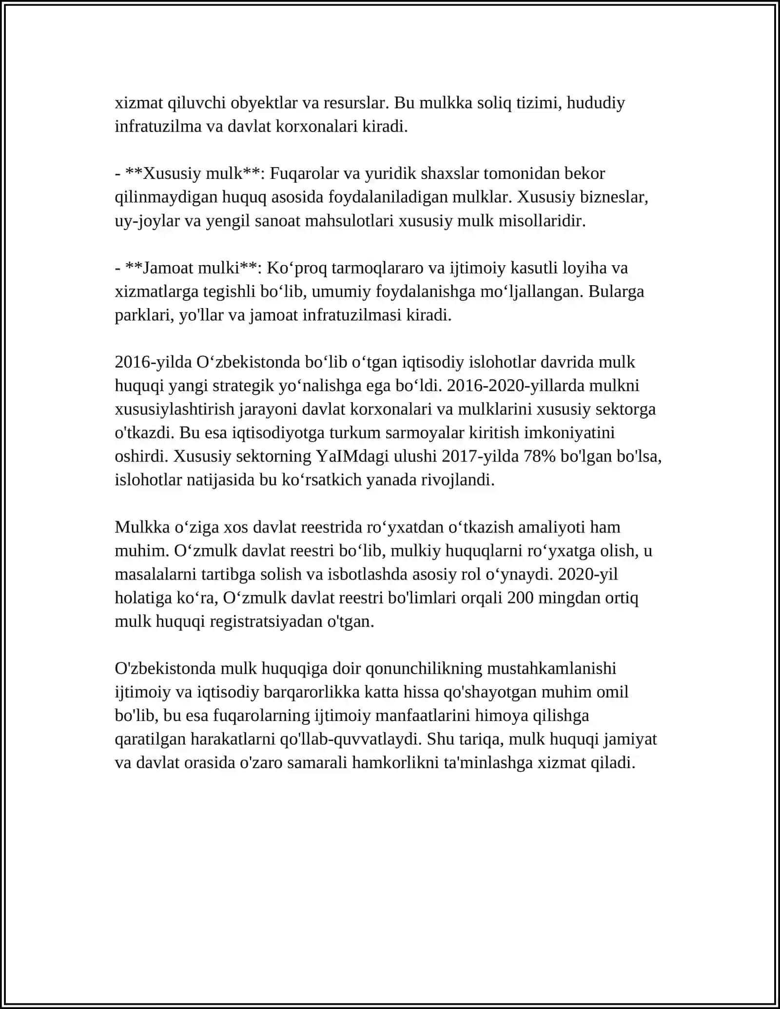 MULK TUSHUNSHASI 4