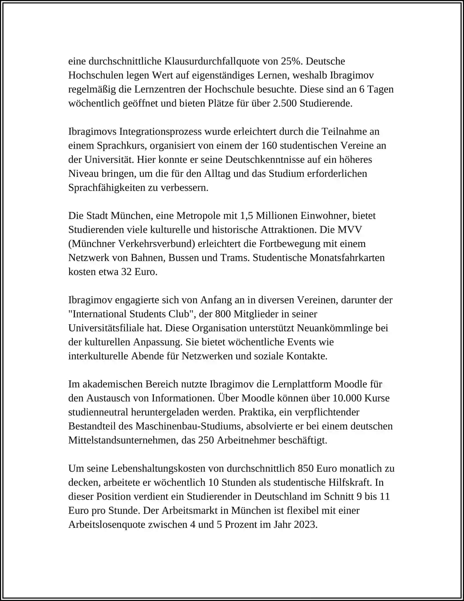 Ibragimov Shaxzodbeks erste Erfahrungen an der Universität 4