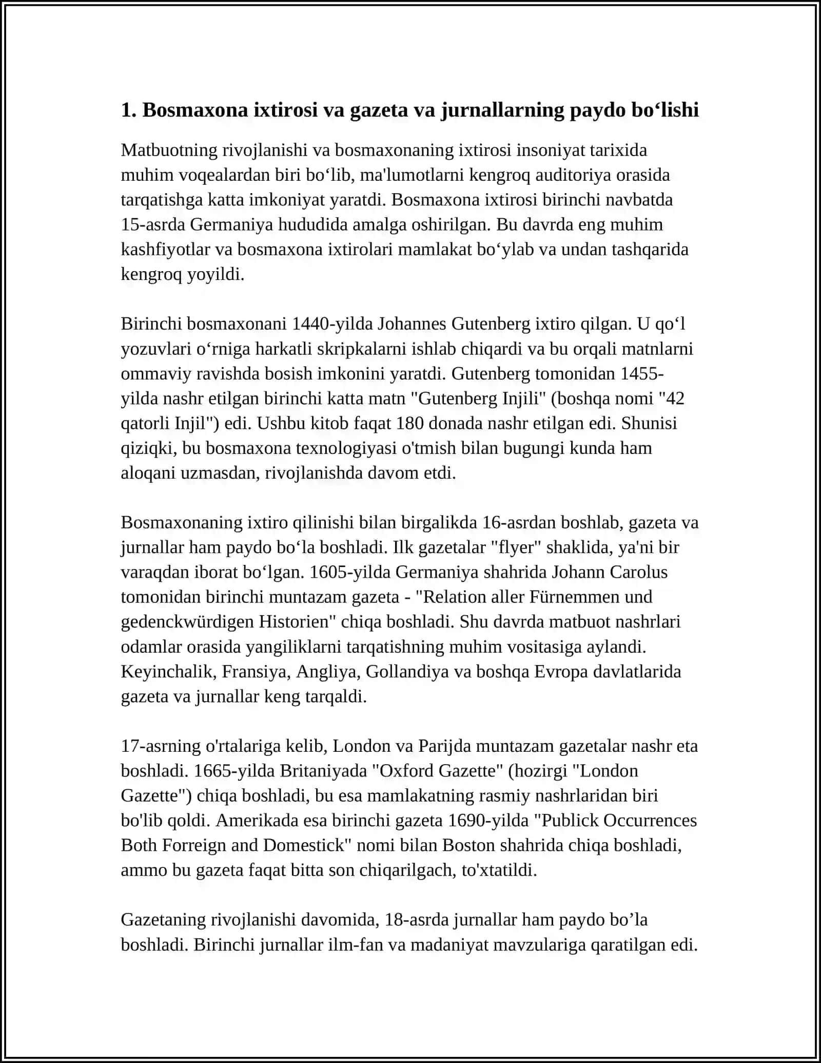 GAZETA VA JURNALLARNING PAYDO BO’LISHI 4