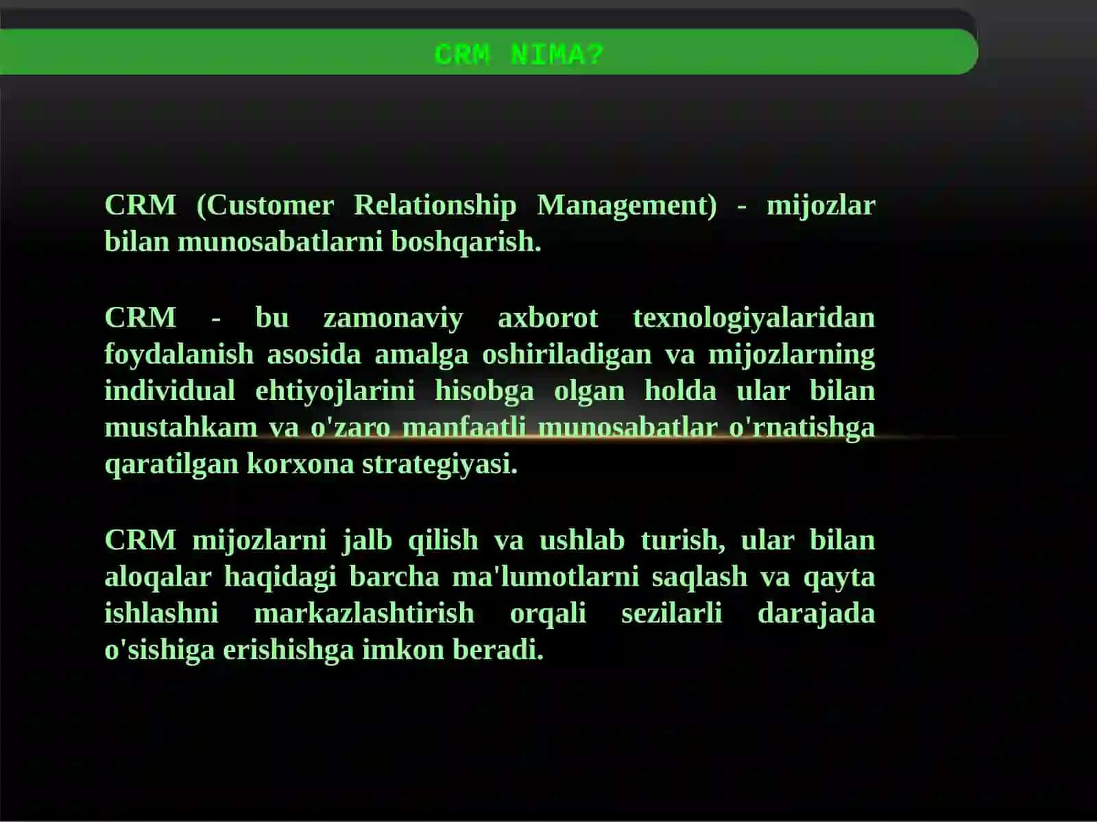 AXBOROT TIZIMLARI ARXITEKTURASI(ERPИCRM) 4