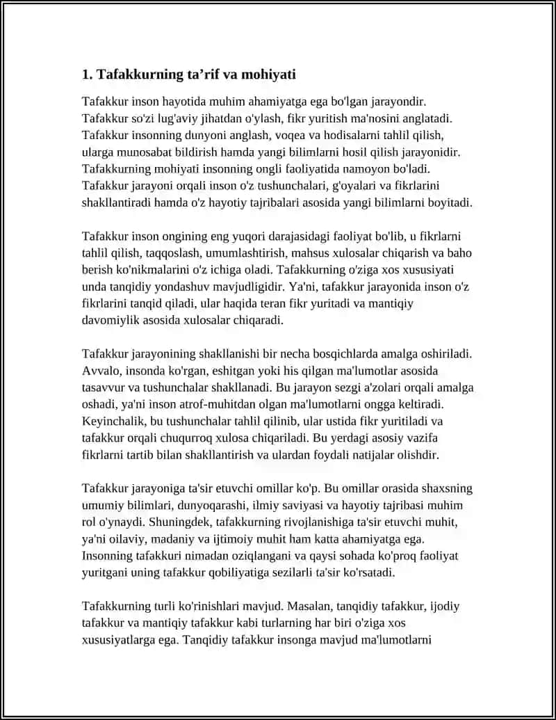 TAFAKKUR HAQIDA UMUMIY TUSHUNCHA 4