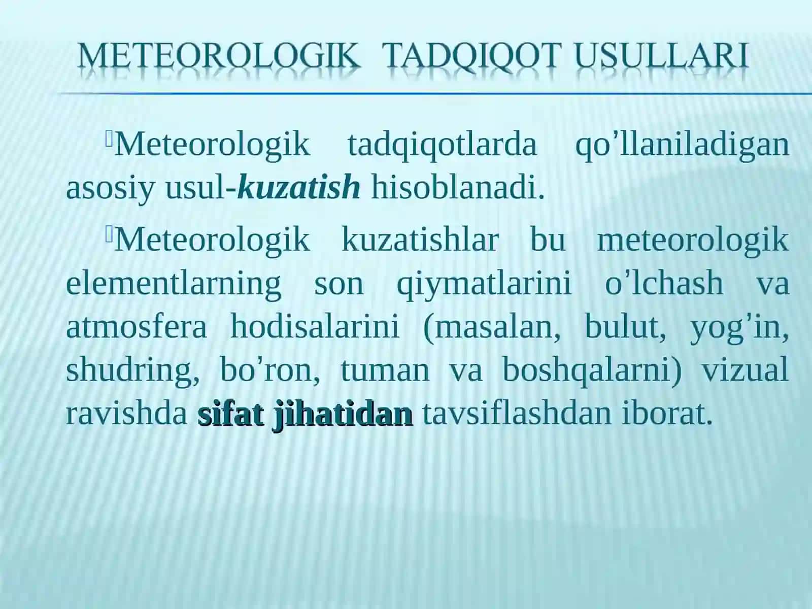 Meteorologik stansiyalar va postlarni tashkil qilish bilan tanishish 4