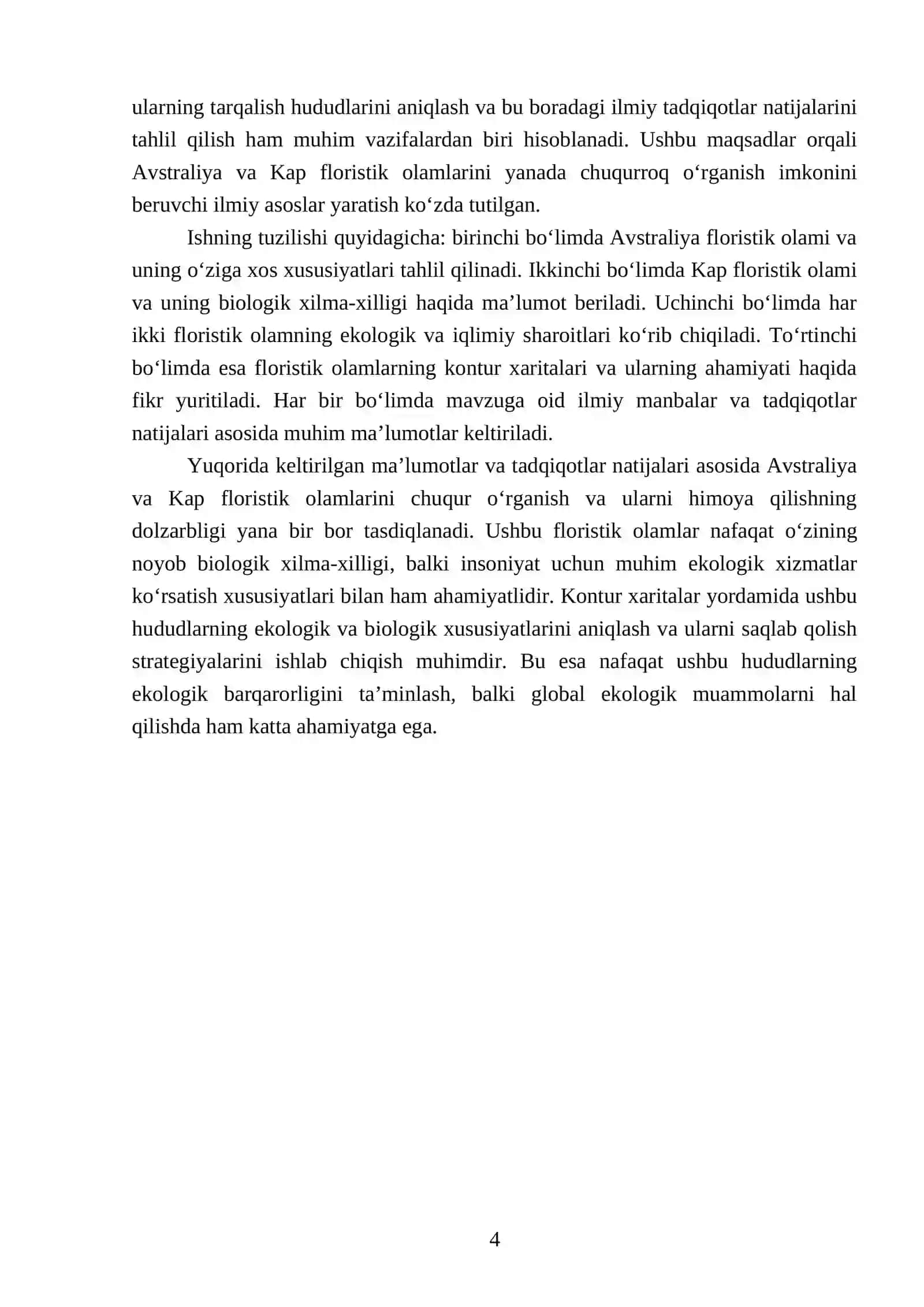Avstraliya va Kap floristik olami va uning kichik olamlarini kontur xaritaga tushirish Referati 4