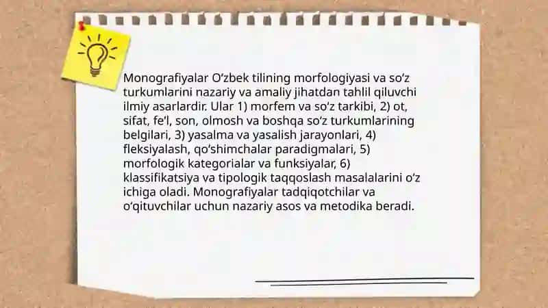 Soʻz turkumlarini oʻrganishga oid adabiyotlar roʻyxati 4