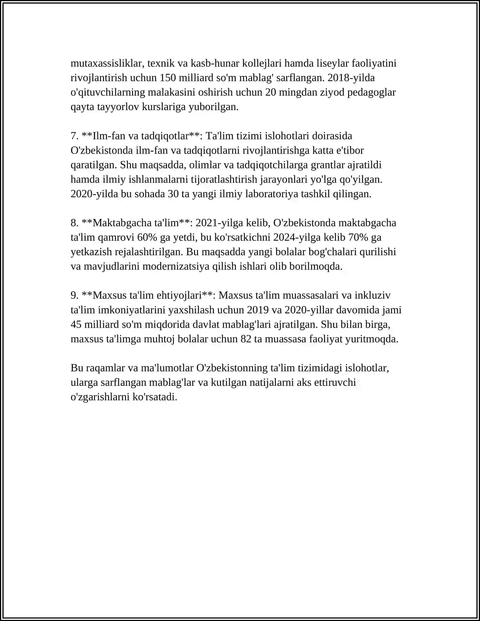 O'ZBEKISTONDA MUSTAQILLIK YILLARIDA IJTIMOY ISLOHOTLAR 4