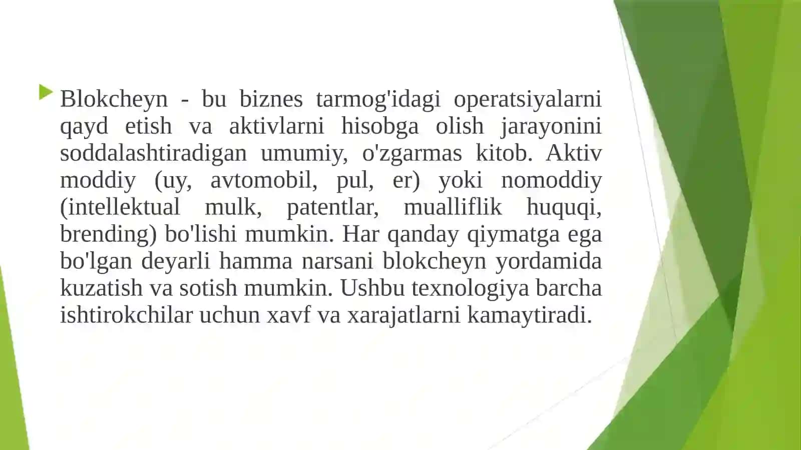 BLOKCHEYN TEXNOLOGIYASI VA UNDAN IQTISODIYOT SOHALARIDA FOYDALANISH IMKONIYATLARI 4
