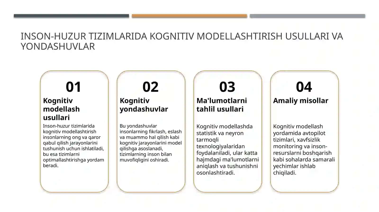 Muhandislik psixologiyasida modellashtirish metodlari 4