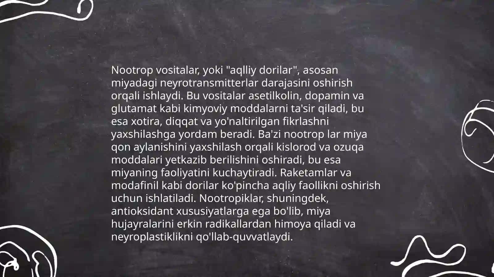 Nootrop vositalarning tarixi 4