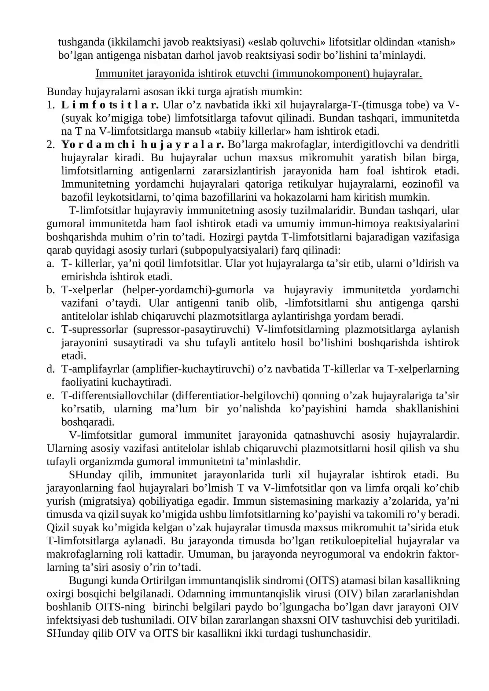 Immunitet, OITS va OVI haqida ma’lumot. OITSni kelib chiqish tarixi, yuqish yo’llari va xavfli guruhlar 4