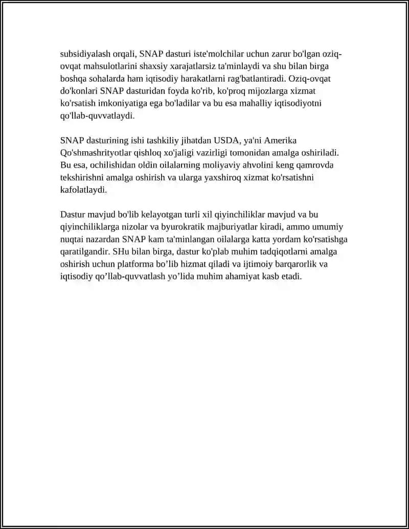 AQSHDA KAM TAMINLANGAN QQTLAMLARNI HIMOYA QILADIGAN DASTURLAR 4