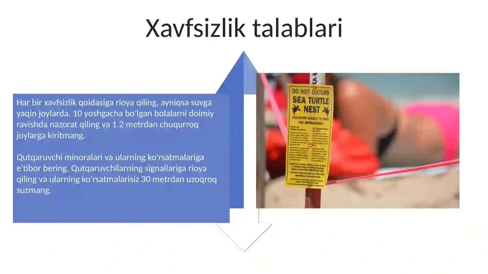 Plyaj faoliyatiga doir talablar 4