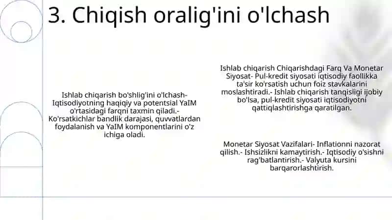 Ishlab Chiqarishdagi Farq Va Monetar Siyosat 4