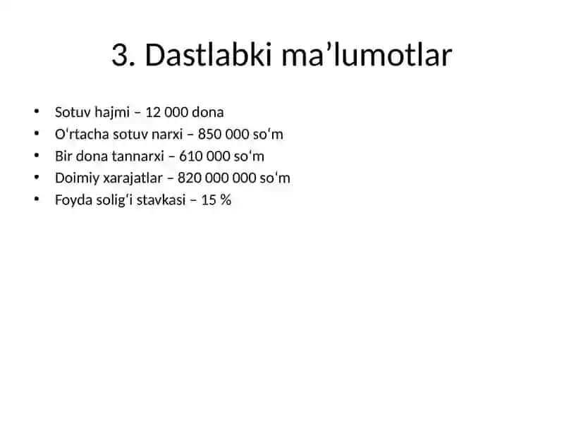Moliyaviy natijalar budjetini shakllantirish 4