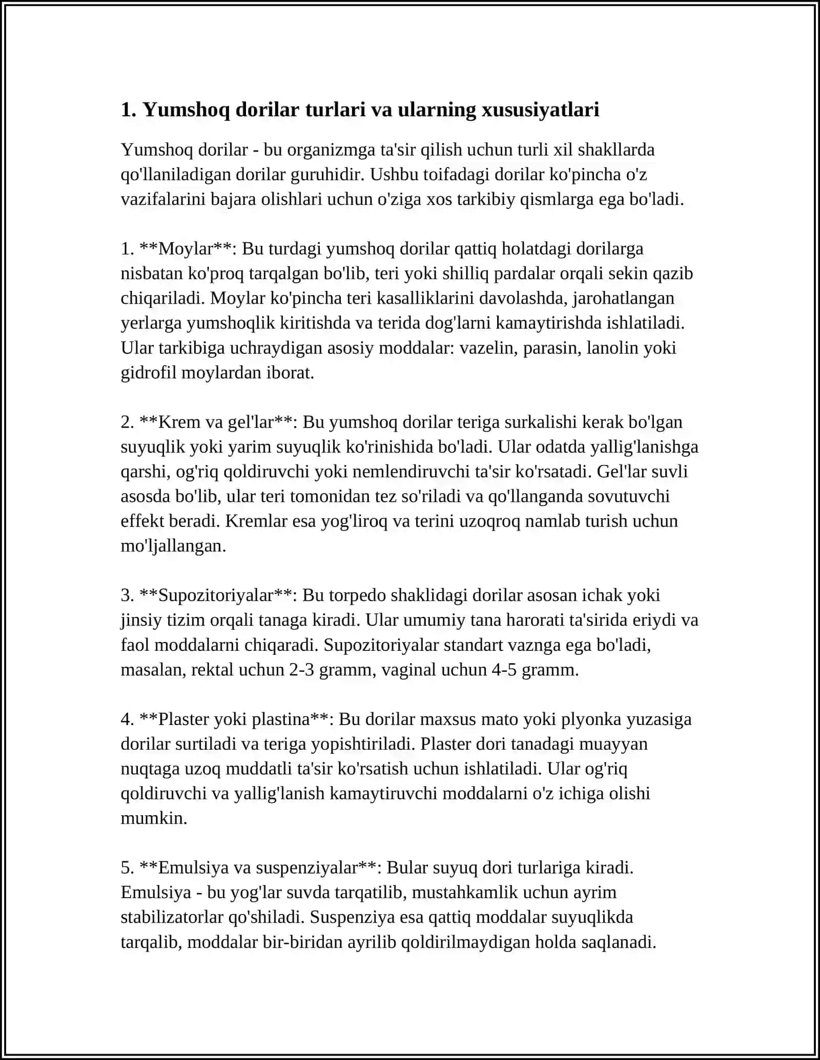 YUMSHOQ DORI TURLARINING STANDARTIZATSIYASI VA SIFATNI NAZORAT QILISH 4